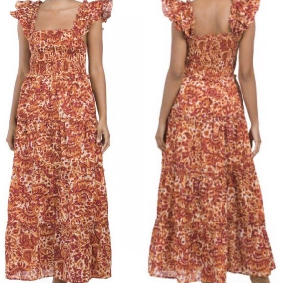 House of Harlow 1960 Smocked Maxi Dresses size Small - Picture 2 of 7